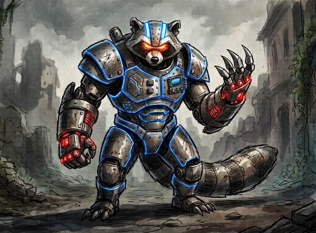 Illustration of Mecha-Raccoon